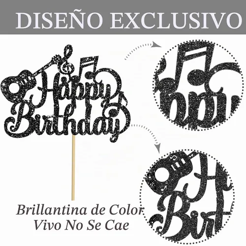 Vista 2 de Palillos de centro de mesa de notas musicales, 12 piezas de temática musical, decoración de cumpleaños, centros de mesa de fiesta musical, símbolos