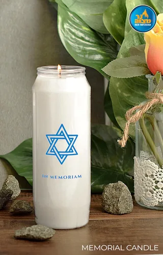Vista 4 de Velas conmemorativas Yahrzeit de 9 días, 1 paquete, tarro de plástico, velas de pilar de 7 pulgadas de alto para religiosos, oración y vigilia