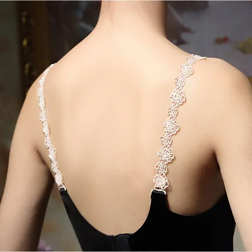 Vista 4 de Women Bra Straps Flower Lace Adjustable Underwear Strap Replacement Shoulder