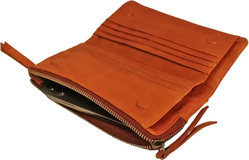Vista 6 de Latico Cartera de cuero Andi para mujer, hecha a mano con cremallera, teléfono, facturas, identificación, tarjetero y organizador bolso clásico