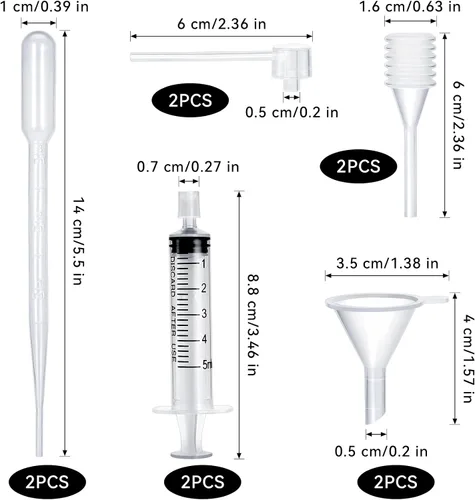 Vista 2 de 10 piezas de kit de herramientas de recarga de perfume, herramientas de transferencia de dispensador de perfume de plástico, juego de herramientas