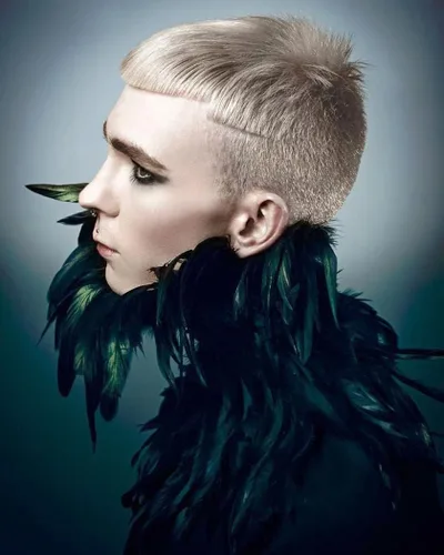 Vista 3 de L'vow - Gargantilla estilo victoriano de plumas naturales para Halloween Cosplay
