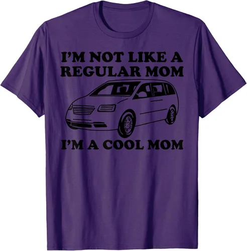 Vista 27 de Camiseta divertida de mamá con texto en inglés "I'm Not Like A Regular Mom I'm A Cool Mom", Blanco, S