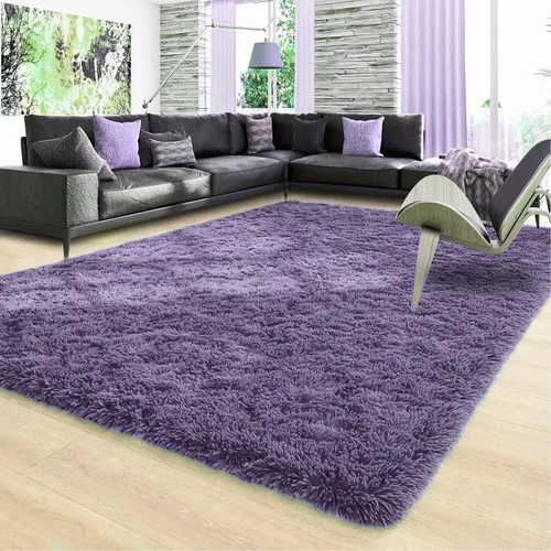 Vista 40 de Ompaa Alfombra Esponjosa, Alfombras de Área Súper Suaves y Peludas para Dormitorio y Sala de Estar - 6' x 9' Alfombra Grande de Felpa Peluda Shag