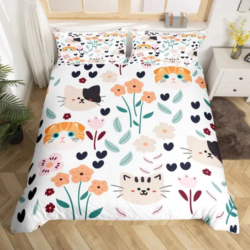Vista 38 de Feelyou Funda de edredón de elefante de dibujos animados para niños, tamaño individual, juego de ropa de cama de cocodrilo para niños y niñas, funda