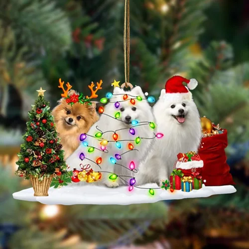 Vista 15 de Nazenti Adorno de Navidad personalizado con amigos Affenpinscher – Adorno de perro personalizado para amantes de las mascotas, acrílico plano