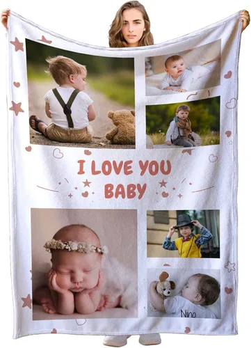 Vista 25 de Manta personalizada con imagen, manta de fotos personalizada, manta personalizada, regalos personalizados para novio, novia, mamá