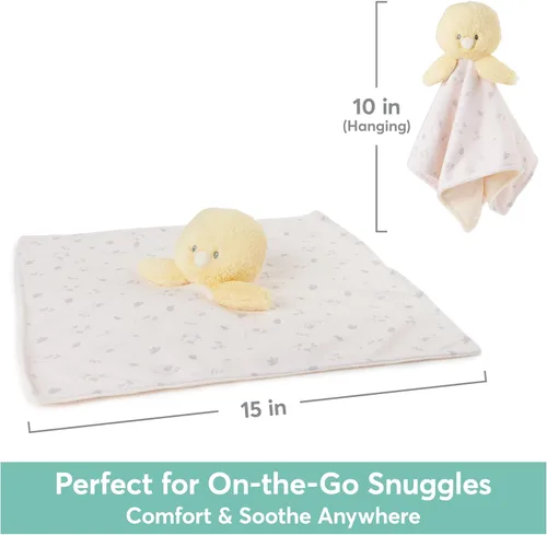 Vista 5 de GUND Baby Patito de Apego Suavemente Sostenible, Manta de Felpa de Animal de Peluche Hecha de Materiales 100% Reciclados, para Bebés y Recién