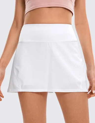 Vista 2 de CRZ YOGA Faldas de tenis plisadas para mujer con bolsillos, cintura alta, atléticas, para golf, faldas para mujer, suaves, transpirables, lindas