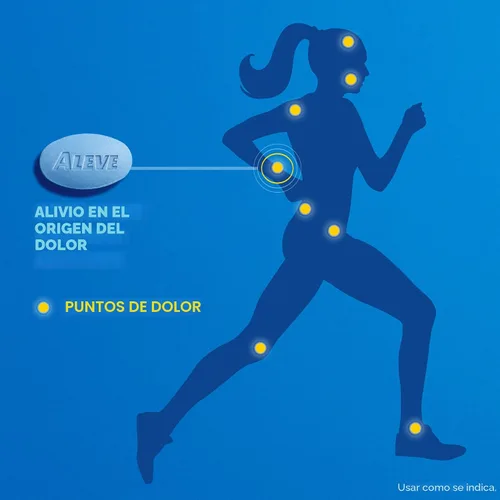 Vista 4 de Aleve Comprimidos de naproxeno sódico para aliviar el dolor, 50