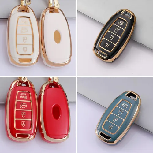 Vista 3 de ontto Funda protectora inteligente para llave de coche de 4 botones para Hyundai