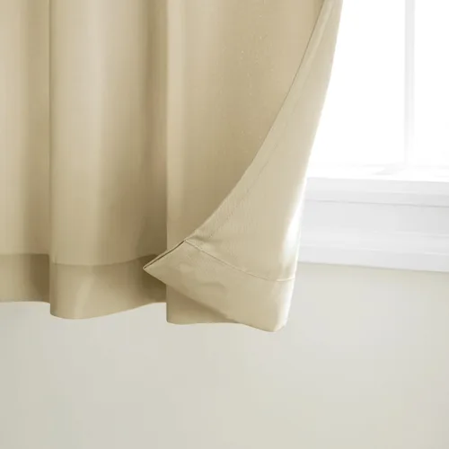 Vista 112 de TOWN & COUNTRY BASICS Cabana Cortinas Sólidas de Peso Pesado para Interiores y Exteriores, Opacidad de Filtrado de Luz con Parte Superior de Ojales
