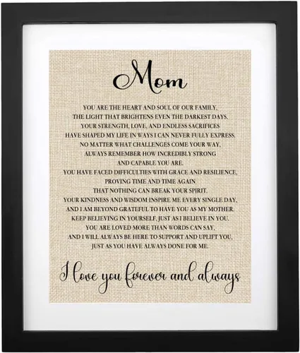 Vista 8 de TOBOHU Impresión de arpillera de 50 años de amor, regalos para padres 50 aniversario, decoraciones de aniversario dorado, regalos para abuela