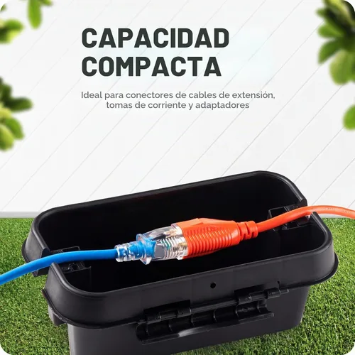 Vista 2 de SockitBoX Caja Eléctrica Original para Exteriores Impermeable - Pequeña Cubierta de Cable de Extensión para Exteriores con 6 Entradas de Cable