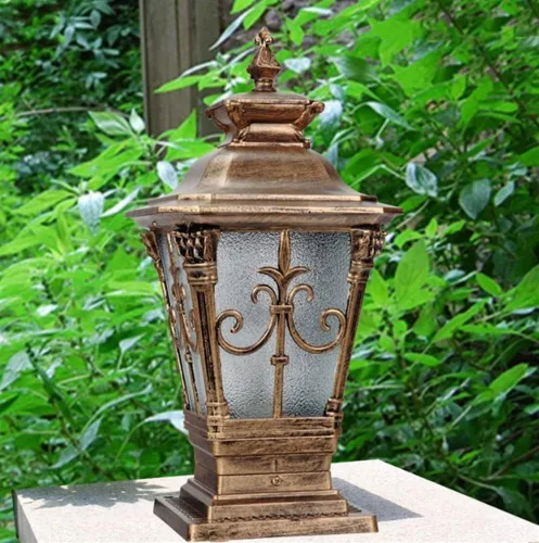 Vista 4 de TOEWOE Luz de poste al aire libre, luces de columna al aire libre, luces de pilar de patio exterior, linterna de poste de aluminio, luces de pilar