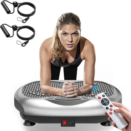 Vista 14 de Natini Vibration Plate Exercise Machine, 990 Speed Levels Whole Body Vibrating Plate for Lymphatic Drainage, Home Workout Equipment with Resistance