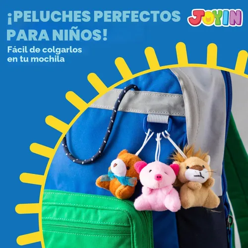 Vista 6 de JOYIN Paquete de 12 mini juguetes de peluche de animales al azar (12 unidades de 3 pulgadas cada uno), animales de peluche a granel para niños