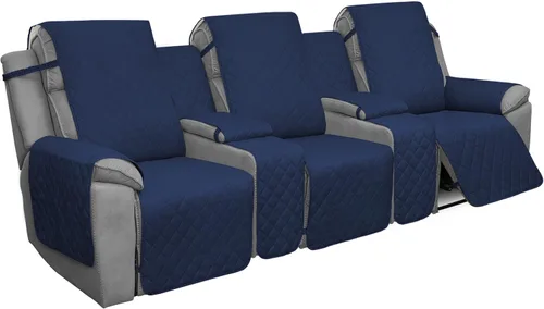 Vista 19 de Easy-Going - Funda reclinable con consola, funda de sofá reversible para sala de estar, funda de sofá dividida para cada asiento con correas