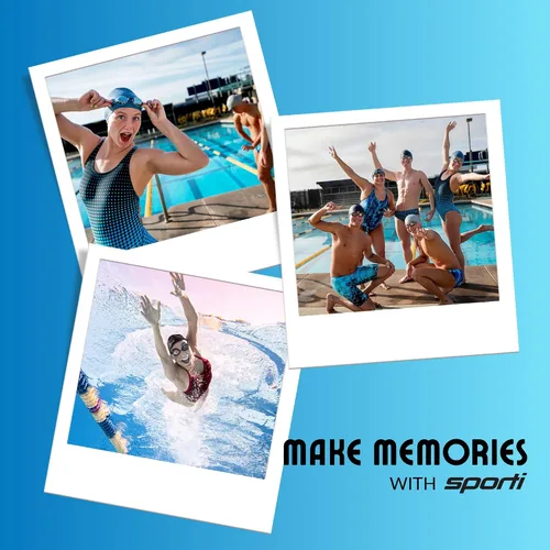 Vista 7 de Sporti Gafas de natación unisex para adultos, antiempañamiento sueco/sueco premium/sueco espejo + correa elástica