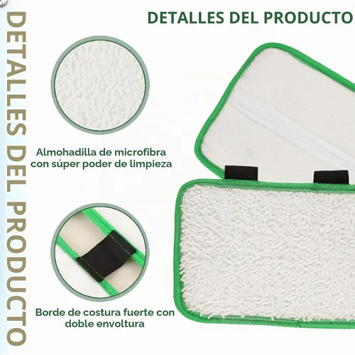 Vista 3 de Almohadillas de repuesto compatibles con limpiador de pisos de madera dura Shark Sonic Duo (paquete de 3)