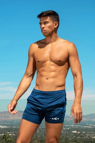 Vista 2 de Andrew Christian Pantalones cortos de malla elásticos VPL para gimnasio