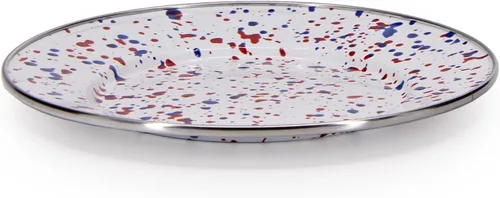 Vista 3 de Golden Rabbit Enamelware Sandwich Plates, 8.5 inch, Americana, Set of 4