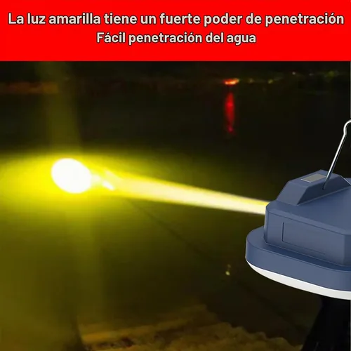 Vista 4 de Luces LED de campamento de 4 pulgadas recargables de 1500 lúmenes, 10000 mAh, hasta 120 horas de funcionamiento, 4 modos de luz, IP54 resistente al