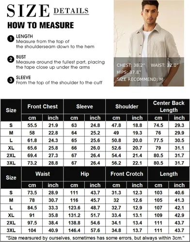 Vista 6 de COOFANDY Men's 2 Piece Outfits Casual Track Suits Corduroy Button Down Shirts and Elastic Waistband Pant Sets