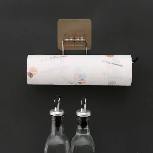 Vista 2 de Toallero de baño Soporte de almacenamiento para el hogar, soporte de papel higiénico colgante para colgar en la pared, soporte de papel higiénico