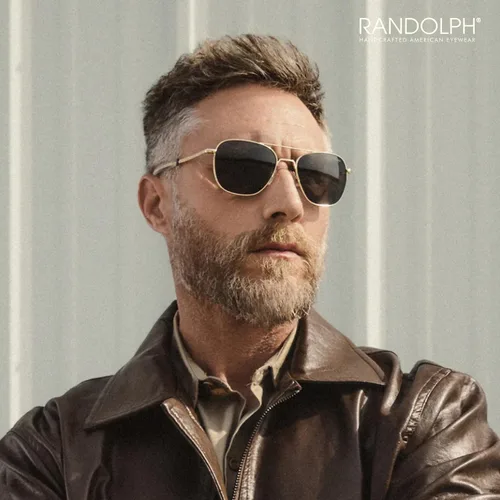 Vista 2 de Randolph Eyewear Aviator Sunglasses for Women & Men Non-Polarized & Polarized Lenses, 23k Gold UV Protection Sunglasses