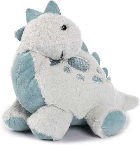 Vista 3 de TCBunny Juguete de peluche de dinosaurio bebé para dormir, 15 pulgadas, Stephan (Estegosaurio-gris)