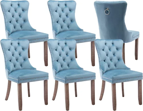 Vista 51 de Juego de 2 sillas de comedor de terciopelo beige, sillas de comedor tapizadas beige01