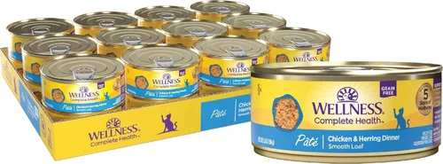 Vista 21 de Wellness Complete Health - Alimento húmedo en paté para gatos adultos, natural, rico en proteínas, sin granos, 3 onzas, paquete de 24