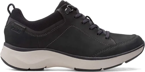 Vista 2 de Clarks Wave 2.0 Encaje Negro NubuckCombinación Textil 9 B (M), Negro