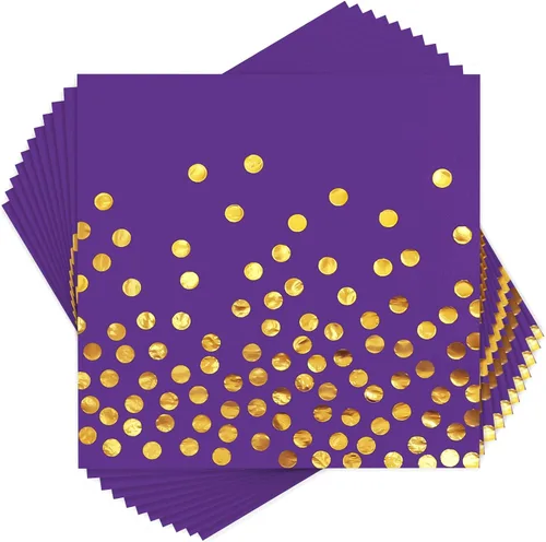 Vista 12 de 100 servilletas de cóctel desechables negras – Servilletas de papel negro y dorado para cumpleaños, boda, aniversario, Año Nuevo, fiesta