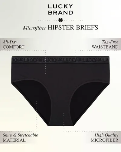 Vista 2 de Lucky Brand Paquete de 10 calzoncillos hipster para mujer