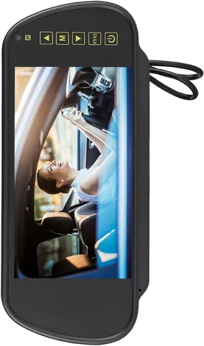 Vista 3 de 7 pulgadas espejo retrovisor del coche pantalla de respaldo de la cámara con interfaz AV para todos los vehículos