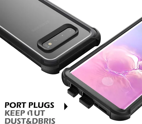 Vista 7 de Dexnor Funda compatible con Samsung Galaxy S10 de 6.1 pulgadas, protección resistente, parte trasera dura, protector protector a prueba de golpes