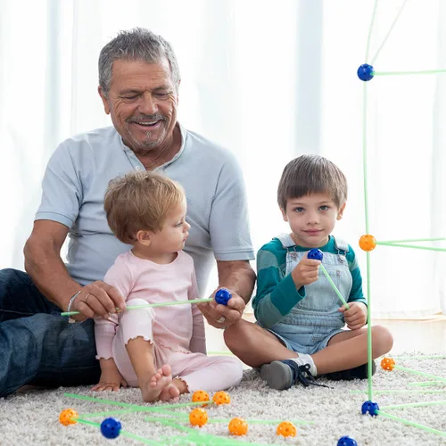 Vista 7 de Kit de Construcción de Fuertes para Niños Builkitt InnovaGoods 155 Piezas