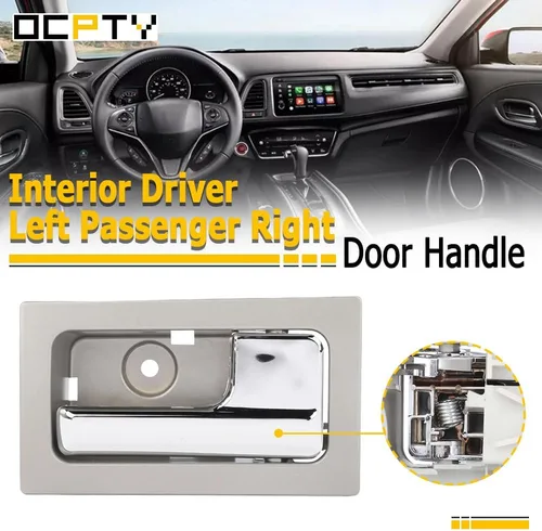 Vista 2 de OCPTY Reemplazo de la manija de la puerta interior izquierda del conductor del pasajero para Ford F-150 Cromo 222163604233 9L3Z-1522601-CB
