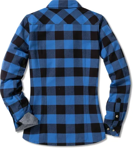 Vista 2 de CQR - Camisa de franela a cuadros para mujer, de manga larga, casual, de algodón suave cepillado y con botones