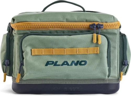 Vista 22 de Plano Bolsa de aparejos de pesca de vanguardia para fines de semana, base impermeable moldeada, almacenamiento espacioso, mangas de herramientas