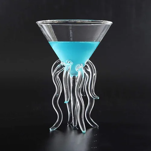 Vista 8 de GAOGAO Vaso de Martini de Pulpo Herramientas de Vaso de Bar de Cóctel Creativo (2 Transparentes)
