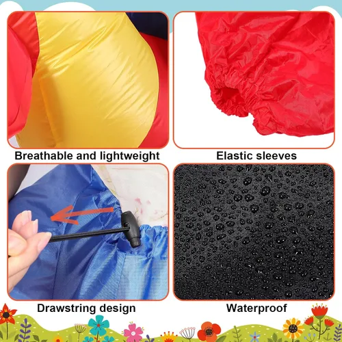Vista 6 de Liitrsh Disfraz inflable de pollo, gallo para Halloween, disfraz de fiesta de pollo, vestido divertido para adultos y niños Cosplay