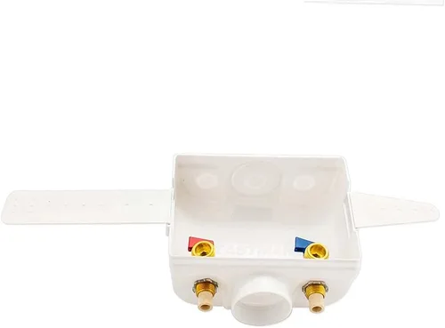 Vista 6 de Eastman Conexión de CPVC de 1/2 pulgada, caja de salida blanca para lavadora de drenaje central, 60249