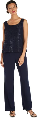 Vista 2 de R&M Richards Traje de pantalón de encaje con lentejuelas para mujer