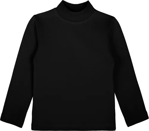 Vista 2 de Lilax Camiseta básica de algodón de cuello alto falso de manga larga para niña