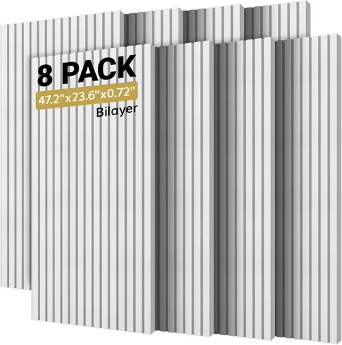 Vista 12 de TONOR Paneles de pared acústicos de doble capa autoadhesivos de alta densidad, paquete de 4 paneles de 47.2"x23.6"x0.72", paneles grandes de pared