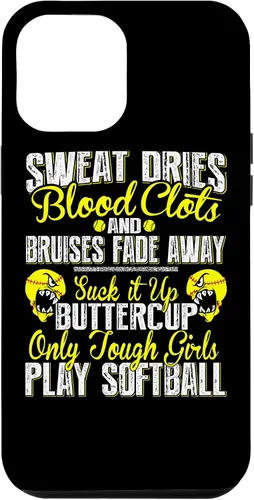 Vista 25 de iPhone 16 Only Tough Girls Play Softball - Funda resistente para jugador de sóftbol