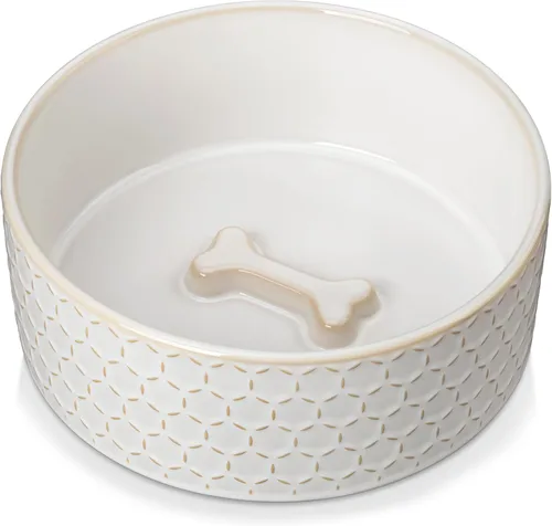 Vista 16 de MALACASA - Cuenco de comida de cerámica para perros, plato de agua para razas medianas, 4 tazas